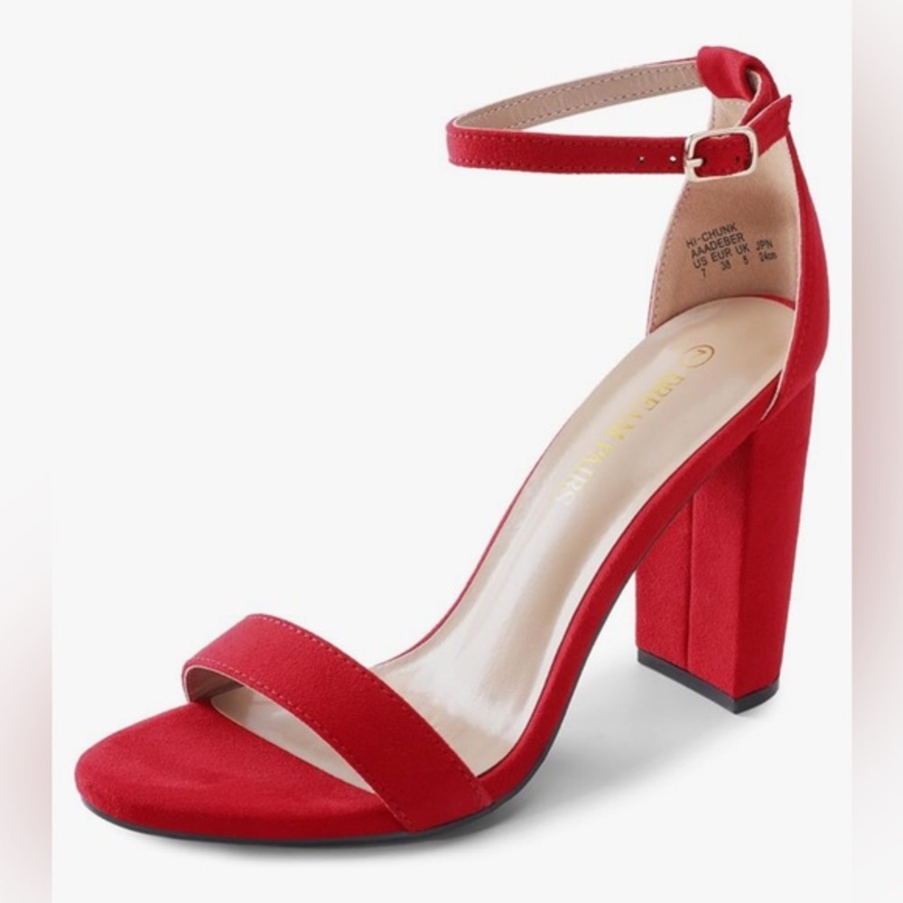 NIB DREAM PAIRS Women's Hi-Chunk High Heel Pump Sandals - Size: 6